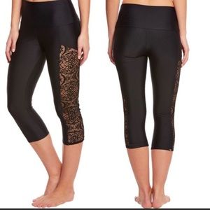 Euc onzie lace inset black legging xs
